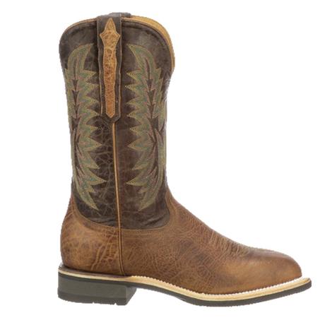 Lucchese Rudy Tan and Chocolate Men's Boots
